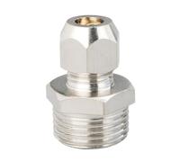 Tube Compression Union Fitting 1/8 3/8 1/2inch BSPP, Male Female 4-16mm Brass Pipe Fitting Elbow 1 Piece(PC,12MM_1/2INCH)