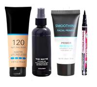 Tube Foundation + Primer + Makeup Fixer + Sketch Eyeliner | Set of 4 | Matte Finish | Long-Lasting Base & Eye Makeup Combo | 50ml Foundation