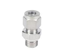 Tube Joint Adapter Pneumatic Air Compression Fitting Gauge, 304 Stainless Ferrule Fit Tube OD 6/8/12mm to M6/M10/M14/M16 Male 1 piece(8MMXM14X1.5)