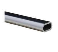 Tube Metal Tubing, 1pcs Flat Oval Telescopic Tube Aluminum Runway Sleeve 6061T6 high Hardness OD 17 20 25 26 30 36 40MM(50CMX4-20X10X1.2MM)