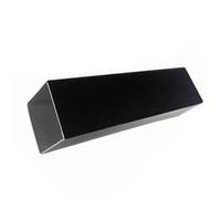 Tube Metal Tubing, 2pcs Square Black Aluminum Profiles Length 495mm, Rectangular Pipes Durability for DIY Furniture(25x50x1.4mm)