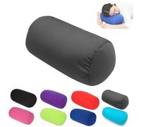 Tube Microbead Bolster Pillow 2025 Travel Essentials Body Cushion Cylinder Bean Bag Throw Pillow Neck Arm Back Support for Plane Car Travel Office Home Sleeping neck pillows (Grey)
