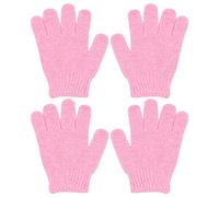 Tube Pate 4 Pieces Exfoliating Shower Gloves Double Sided Exfoliating Bath Gloves Deep Cleansing Dead Skin for Spa Massage Beauty Skin Shower Body Scrubber Bath Accessories Pens (A, A)
