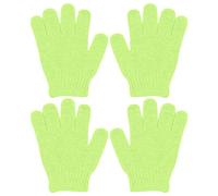 Tube Pate Pack of 4 Exfoliating Shower Gloves Double Sided Exfoliating Bath Gloves Deep Cleansing Dead Skin for Spa Massage Beauty Skin Shower Body Scrubber Bath Accessories Pens (E, A)