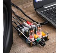 Tube Preamp, HiFi 6A2 Vacuum Tube Preamplifier with Gain & Waveform Switch, Class A Audio Buffer for Home Theater, Compatible with 6J1 6J2 6J3, DC12-16V