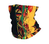 Tube Scarf African Woman And Giraffe Oranges Red Tribal Art Colorful Neck Gaiters Multifunctional Magic Headband Balaclava Half Face Scarf For Fishing Tennis Hunting 25X50 Cm