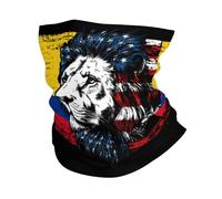 Tube Scarf America And Colombia Colombian Flag Combine Lion Balaclava Neck Gaiters Windproof Half Face Headwear For Hunting Fishing Skiing 25X50 Cm