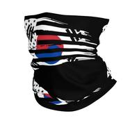 Tube Scarf America Flag And South Korea Flag White Magic Headband Balaclava Half Face Scarf Dustproof Neck Gaiters For Jogging Hunting Skiing 25X50 Cm