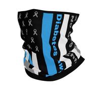 Tube Scarf America Flag Fight Diabetes Awareness Novelty Neck Gaiter Multifunctional Half Face Headwear Uv Protection Half Face Scarf For Tennis Hunting Skiing 25X50 CM