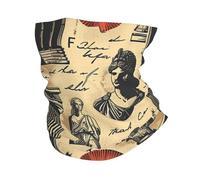 Tube Scarf Ancient Greek Statues Columns And Vases Roman Vintage White Novelty Neck Gaiter Windproof Magic Headband Dustproof Neck Gaiters For Hunting Skiing Fishing 25X50 Cm