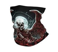 Tube Scarf Angel Demon Skull Grim Reaper Skeleton Red, White Half Face Scarf Balaclava Bandana Windproof Headband For Fishing Hunting Jogging 25X50 Cm