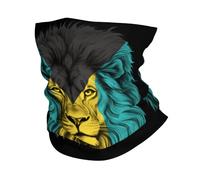 Tube Scarf Bahamas Bahamian Lion Flag Half Face Scarf Multifunctional Novelty Neck Gaiter Uv Protection Magic Headband For Skiing Jogging Hunting 25X50 CM
