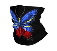 Tube Scarf Butterfly Reunion Island Reunion Islanders Flag Neck Gaiters Multifunctional Novelty Neck Gaiter Windproof Magic Headband For Hunting Jogging Skiing 25X50 CM
