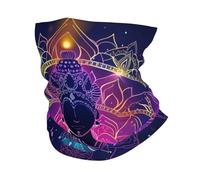 Tube Scarf Chakra Lotus Galaxy And Stars Yoga Mandala Colorful Half Face Headwear Dustproof Magic Headband Multifunctional Novelty Neck Gaiter For Fishing Tennis Hunting 25X50 Cm
