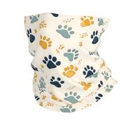 Tube Scarf Colorful Dog Paws 1 Print Half Face Scarf Uv Protection Magic Headband Dustproof Half Face Headwear For Jogging Fishing Hunting 25X50 Cm