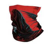 Tube Scarf Death Red Grim Reaper Skull Dark Half Face Scarf Windproof Headband Balaclava Neck Gaiters For Tennis Jogging Skiing 25X50 Cm