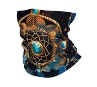 Tube Scarf Dream Catcher Feathers Stars Native Mystic Blue UV Protection Face Cover Multifunctional Bandana for Sports Men 26X30cm