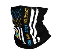 Tube Scarf Education Love Hope Inspire Syndrome Ribbon Neck Gaiters Balaclava Magic Headband Uv Protection Novelty Neck Gaiter For Hunting Skiing Jogging 25X50 Cm