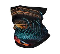 Tube Scarf Evil Eyes Magic Abstract Art Black Bandana Windproof Neck Gaiters Multifunctional Half Face Scarf For Hunting Fishing Tennis 25X50 Cm
