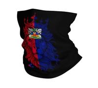 Tube Scarf Haitian Flag And Lion Balaclava Magic Headband Uv Protection Half Face Headwear For Hunting Jogging Tennis 25X50 Cm