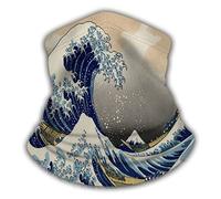 Tube Scarf Hokusai Great Wave Boat Japan Mount Balaclava Half Face Headwear Windproof Magic Headband For Fishing Skiing Hunting 25X50 Cm