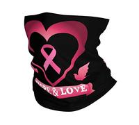 Tube Scarf Hope & Love Breast Awareness Novelty Neck Gaiter Balaclava Neck Gaiters Multifunctional Half Face Headwear For Skiing Jogging Hunting 25X50 CM