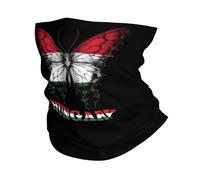 Tube Scarf Hungary Hungarians Butterflies Flag Magic Headband Balaclava Neck Gaiters Windproof Half Face Scarf For Fishing Hunting Tennis 25X50 CM