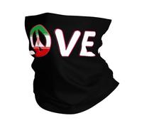 Tube Scarf Iranian Flag Peace Logo Love Comfortable Polainas De Cuello Universal Bandana For Tennis Yoga Climbing
