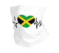 Tube Scarf Jamaican Heartbeat I Love Jamaica Heart Flag Multifunctional Facial Decoration Anitdust Headband For Tennis Skiing Yoga