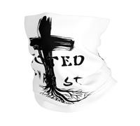 Tube Scarf Jesus Pray Verse Christianty Rooted In Christ Black Balaclava Half Face Headwear Multifunctional Novelty Neck Gaiter For Jogging Skiing Tennis 25X50 Cm