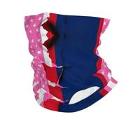 Tube Scarf Laos Lao Laotian And America Flag Pink Balaclava Magic Headband Windproof Novelty Neck Gaiter For Hunting Jogging Fishing 25X50 Cm