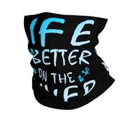 Tube Scarf Life Is Better On The River2 Multifunctional Neck Gaiter Novelty Facial Covering For Sports Climbing Tennis