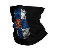 Tube Scarf Lion Finnish Finland Flag Half Face Headwear Multifunctional Novelty Neck Gaiter Balaclava Magic Headband For Hunting Skiing Tennis 25X50 Cm
