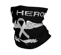 Tube Scarf My Hero Is My Angel Brain Cancer Awareness Novelty Pañuelo De Cabeza Premium Bufanda Facial For Outdoor Yoga Workout