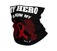 Tube Scarf My Hero Is Now My Angel Multiple Myeloma Cancers Awareness Headband Windproof Neck Gaiters Uv Protection Half Face Headwear For Skiing Fishing Hunting 25X50 Cm