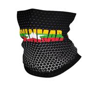 Tube Scarf Myanmar Flag Burma Half Face Headwear Uv Protection Novelty Neck Gaiter Multifunctional Magic Headband For Jogging Tennis Hunting 25X50 Cm