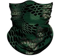 Tube Scarf Python Skin Black Dark Green Neck Gaiters Multifunctional Magic Headband Uv Protection Half Face Headwear For Hunting Jogging 25X50 Cm