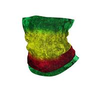Tube Scarf Reggae Rasta Flag Half Face Headwear Multifunctional Neck Gaiters Windproof Novelty Neck Gaiter For Jogging Skiing Tennis 25X50 CM