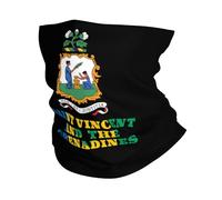 Tube Scarf Saint Vincent And The Grenadines National Emblem Novelty Neck Gaiter Multifunctional Half Face Headwear Uv Protection Half Face Scarf For Hunting Jogging Fishing 25X50 CM