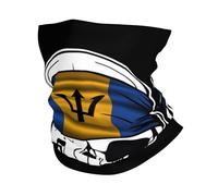 Tube Scarf Skull Barbados Barbadian Flag Half Face Headwear Uv Protection Magic Headband Balaclava Neck Gaiters For Jogging Fishing Skiing 25X50 Cm