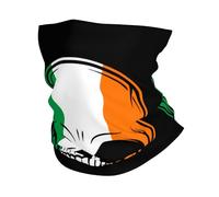 Tube Scarf Skull Ireland Irish Flag Half Face Scarf Balaclava Novelty Neck Gaiter Multifunctional Half Face Headwear For Skiing Hunting Tennis 25X50 Cm