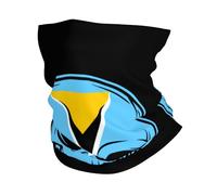 Tube Scarf Skull Saint Lucia Saint Lucian Flag Neck Gaiters Uv Protection Half Face Scarf Multifunctional Half Face Headwear For Fishing Hunting Tennis 25X50 Cm