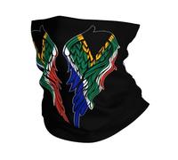 Tube Scarf South Africa African Flag Wing Magic Headband Balaclava Half Face Headwear Dustproof Half Face Scarf For Tennis Skiing Hunting 25X50 Cm