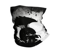 Tube Scarf Spartan Warrior Roman Silhouette Black, White Bandana Windproof Half Face Scarf Dustproof Headband For Fishing Skiing Jogging 25X50 Cm