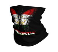 Tube Scarf Tajikistan Tajik Butterflies Flag Novelty Neck Gaiter Uv Protection Neck Gaiters Dustproof Half Face Headwear For Jogging Tennis Fishing 25X50 CM