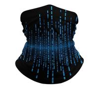 Tube Scarf The Blue Binary Matrix Universal Half Face Scarf UV Protection Bandana for Workout Running 26X30cm