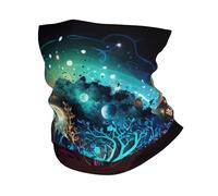 Tube Scarf Tree Of Life And Universe Space Black Bandana Windproof Headband Multifunctional Half Face Scarf For Hunting Fishing Jogging 25X50 Cm