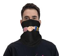 Tube Scarf Usa Barbados Flag Novelty Neck Gaiter Multifunctional Half Face Headwear Balaclava Half Face Scarf For Tennis Hunting Skiing 25X50 Cm
