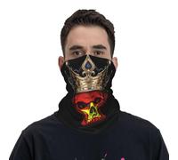 Tube Scarf Vietnam Vietnamese Flag Crown Skull Half Face Headwear Quick Drying Face Protection For Climbing, Motorcycling, Hunting