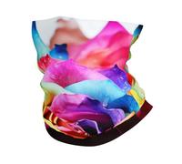 Tube Scarf Watercolor Rainbow Roses Magic Headband Multifunctional Half Face Scarf Windproof Novelty Neck Gaiter For Hunting Skiing Fishing 25X50 Cm